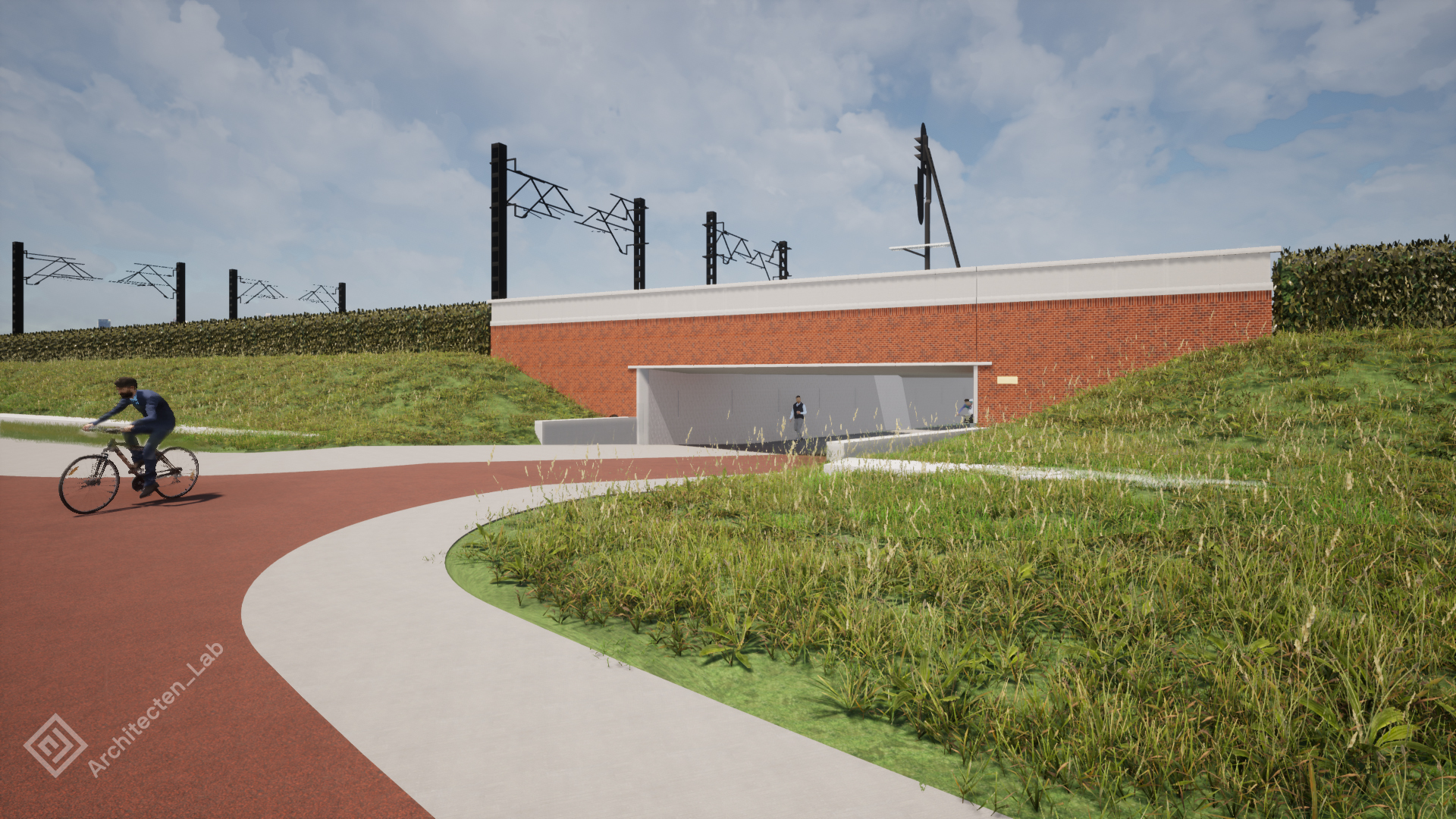 Een impressie van de nieuwe fietstunnel in de Locomotiefstraat