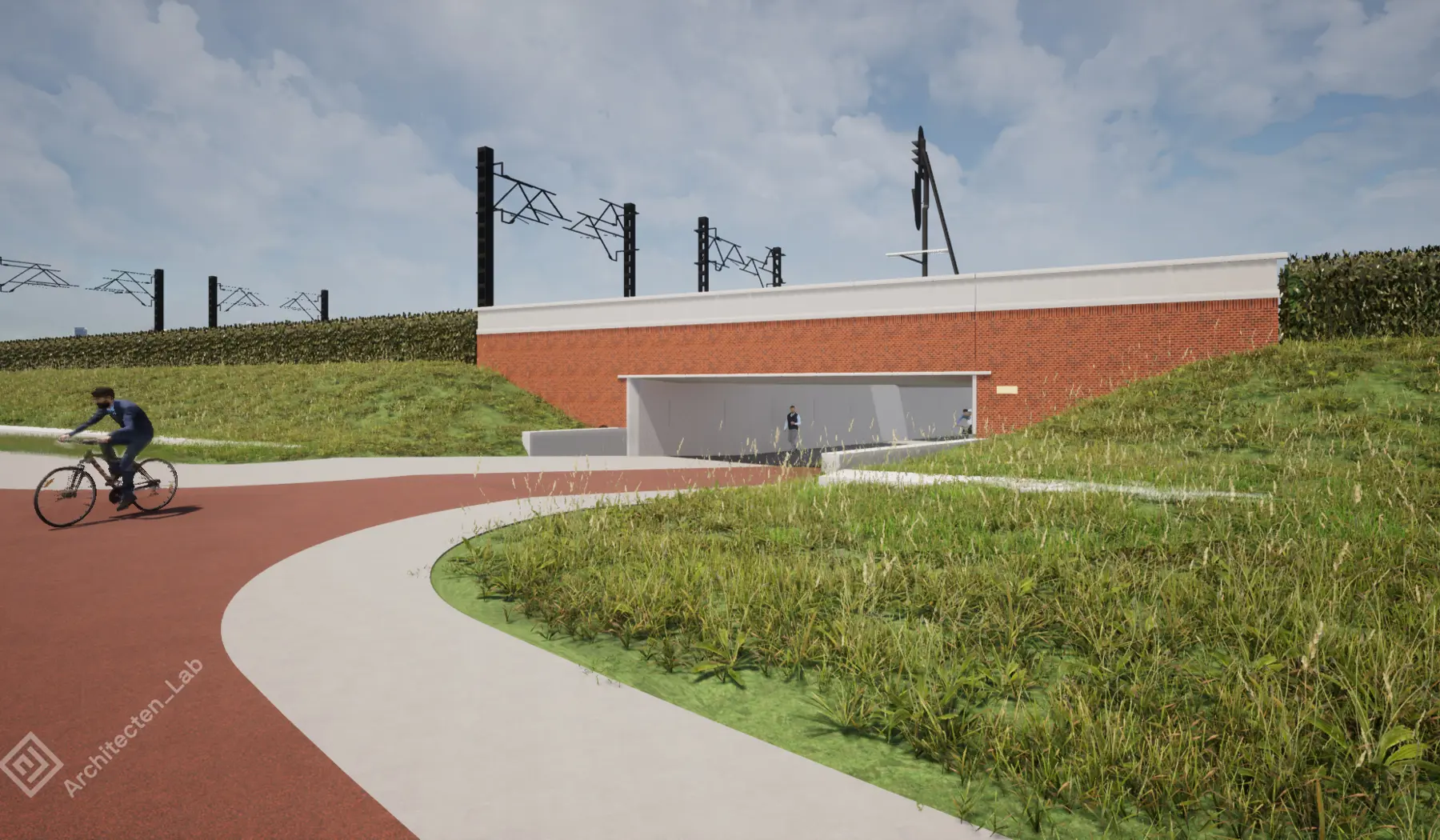 Een impressie van de nieuwe fietstunnel in de Locomotiefstraat