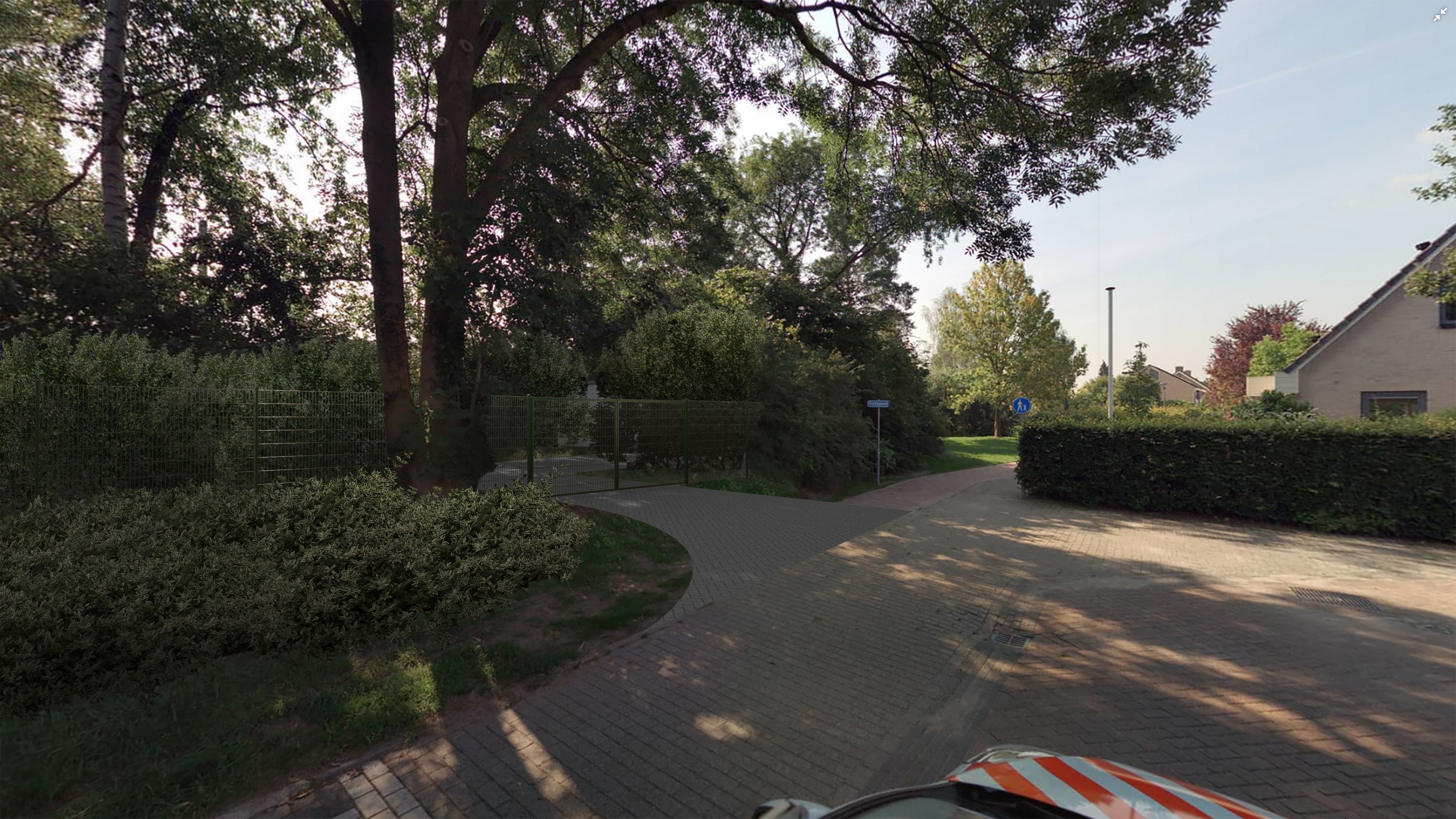 Een impressie van het nieuwe relaishuis en telecomgebouw