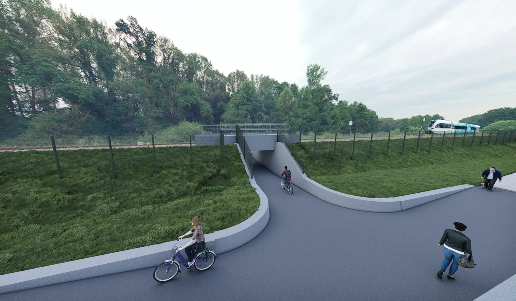 Impressie van de tunnel aan de Heijinksweg in Goor