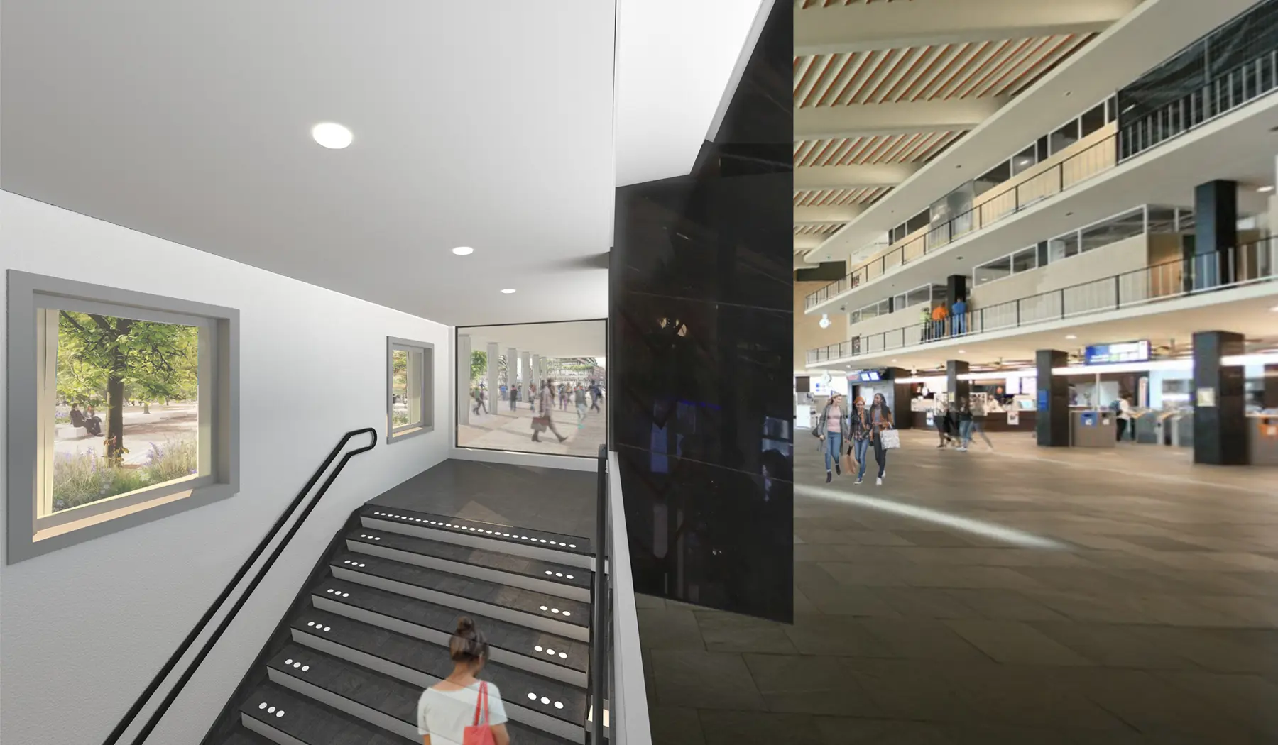 Impressie van de fietsenstalling Eindhoven Centraal - aansluiting stationshal