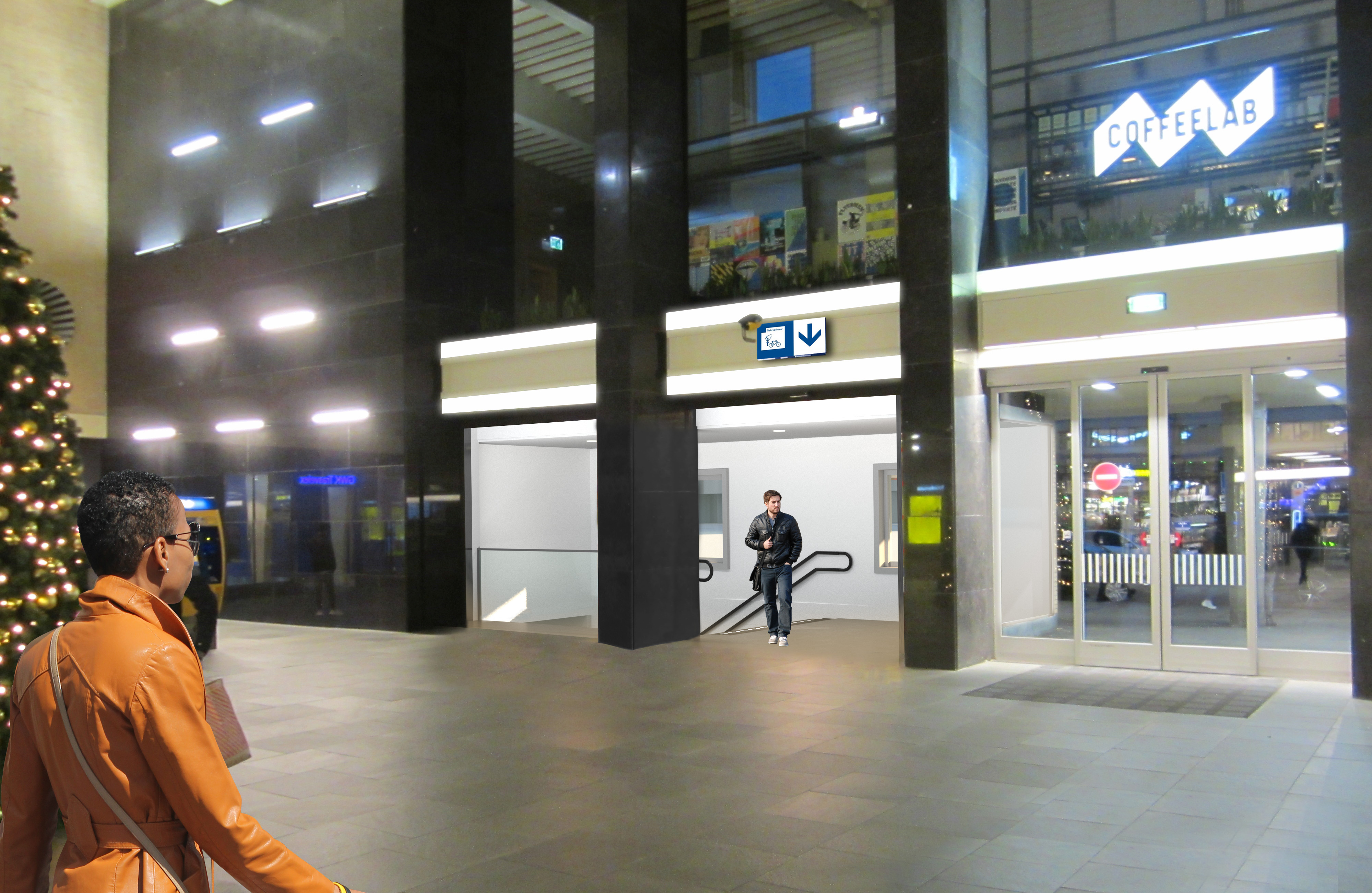 Impressie fietsenstalling Eindhoven Centraal - nieuwe verbinding stationshal