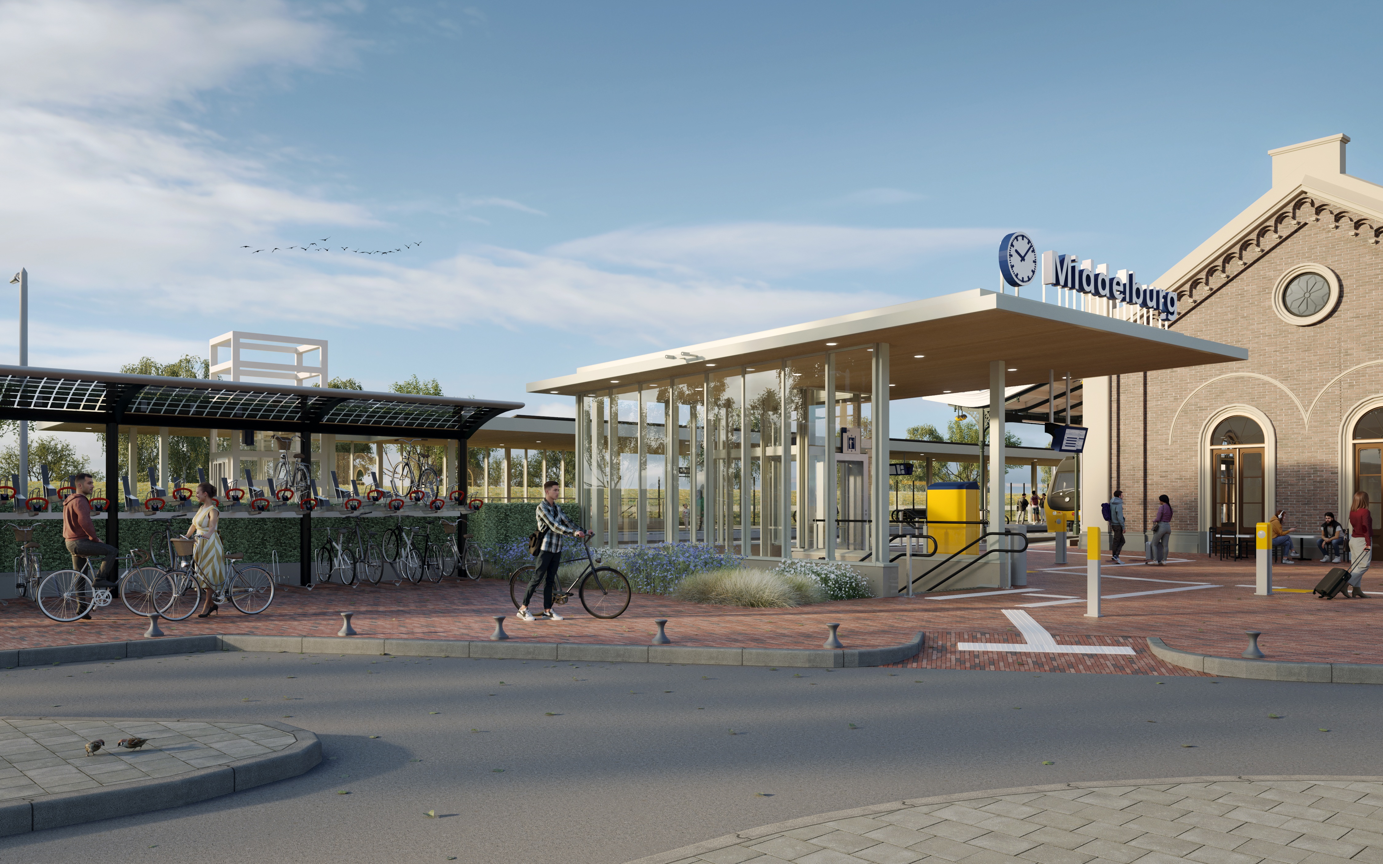 Een impressie van een opgeknapt station Middelburg