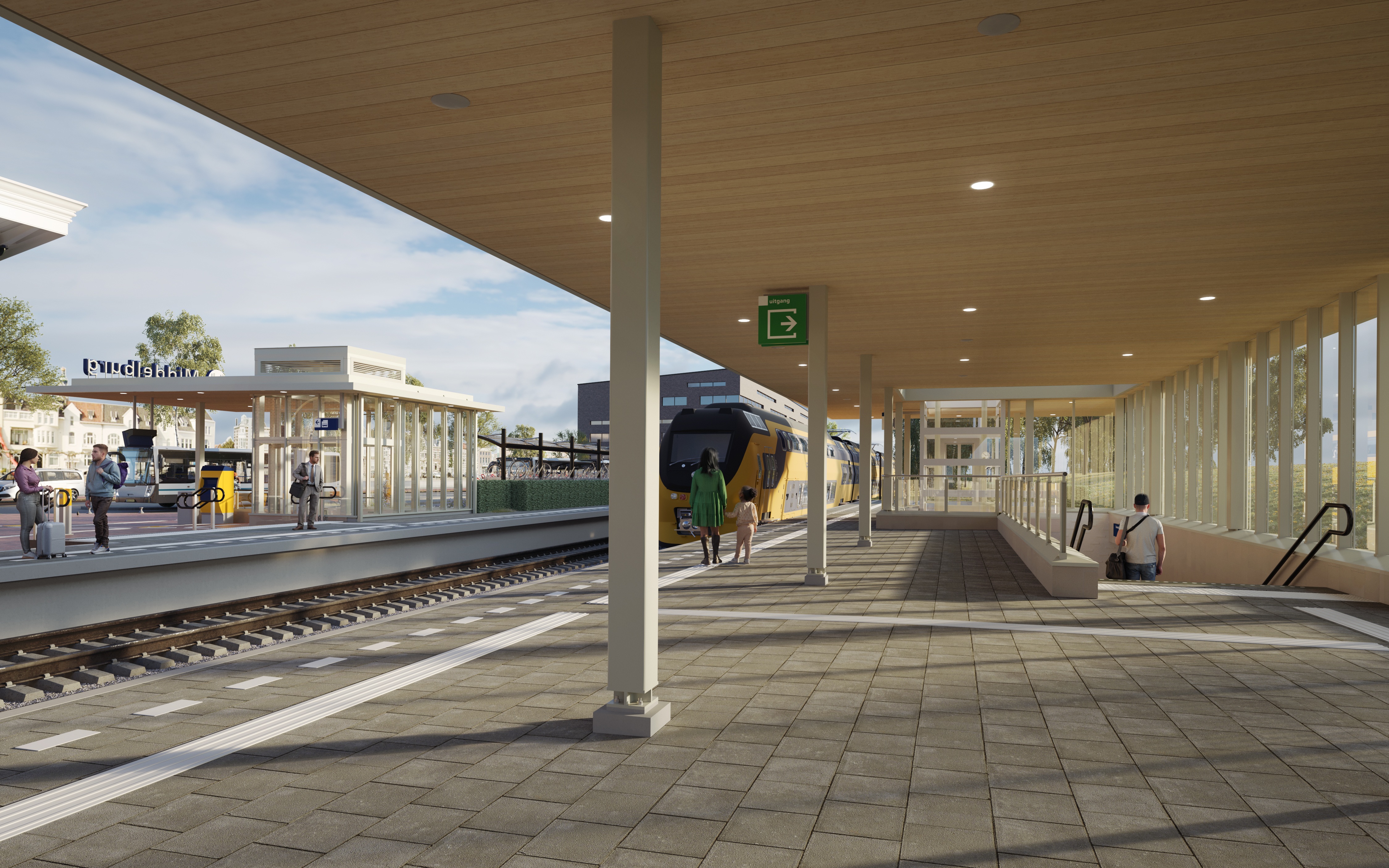 Een impressie van een opgeknapt station Middelburg