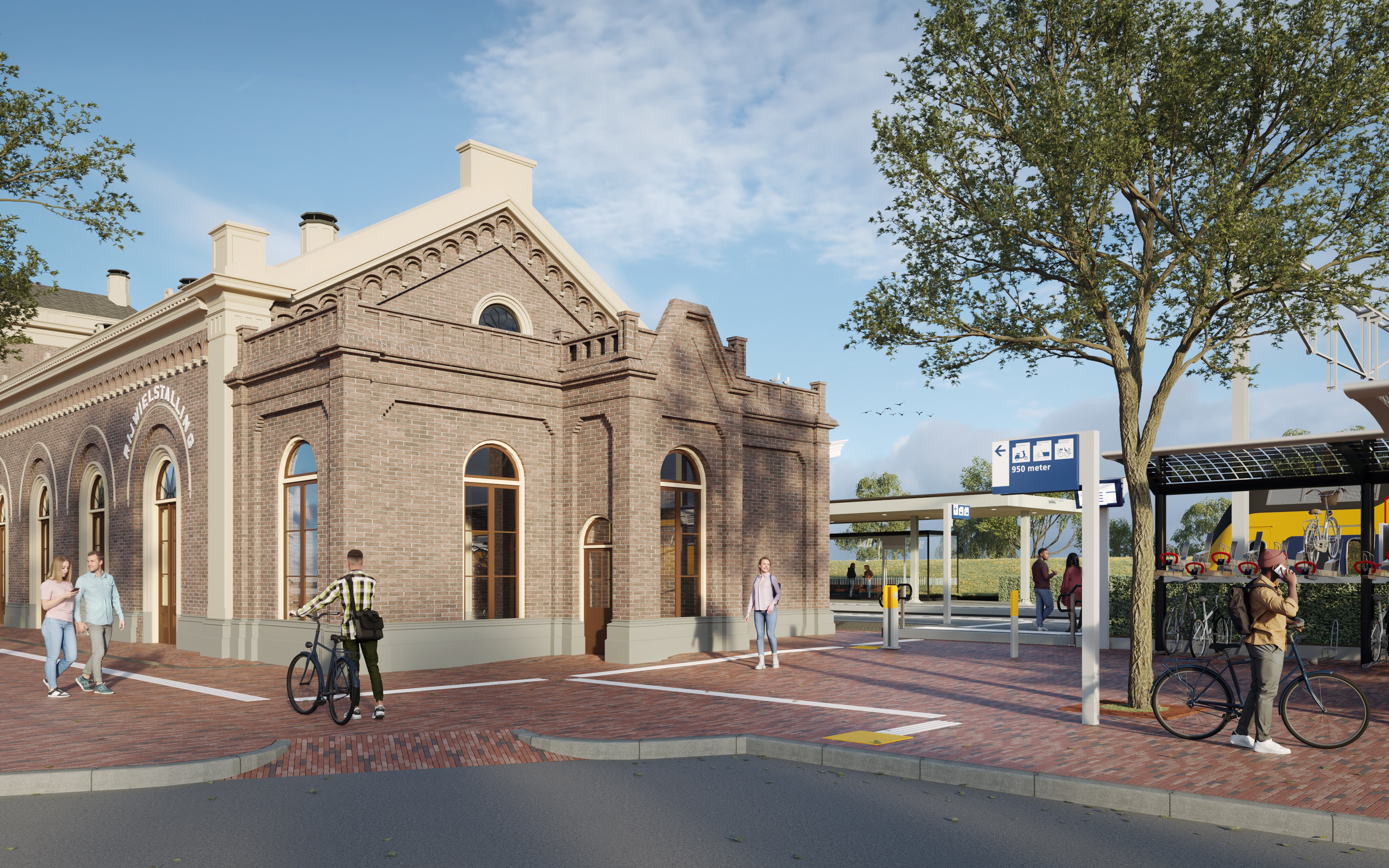 Een impressie van een opgeknapt station Middelburg