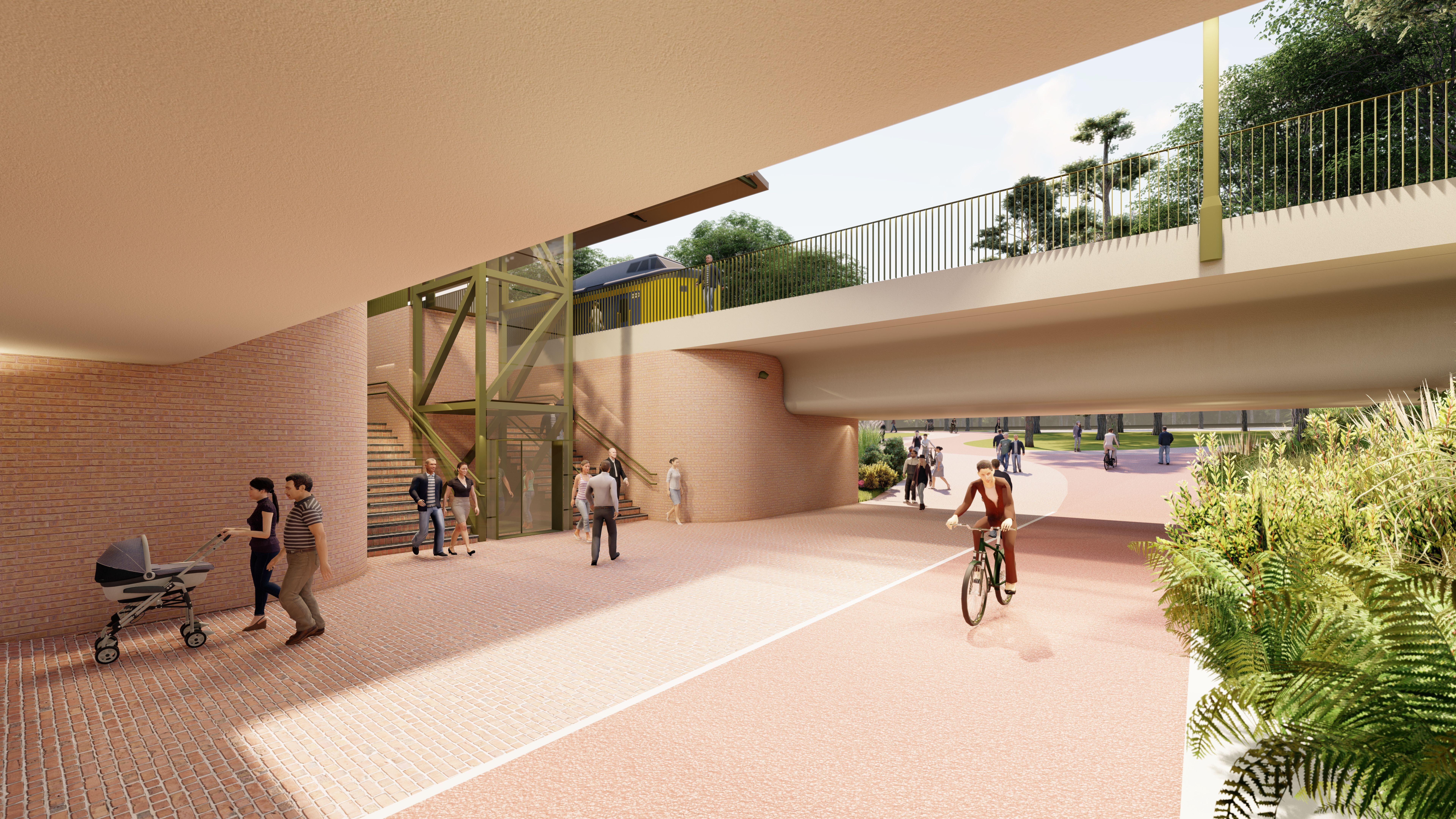 Een impressie van de nieuwe onderdoorgang in Nunspeet