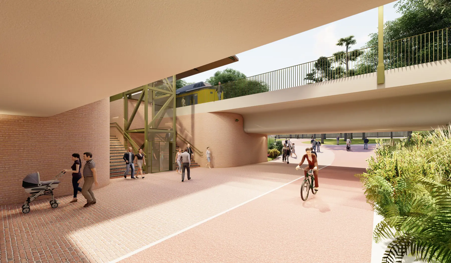 Een impressie van de nieuwe onderdoorgang in Nunspeet