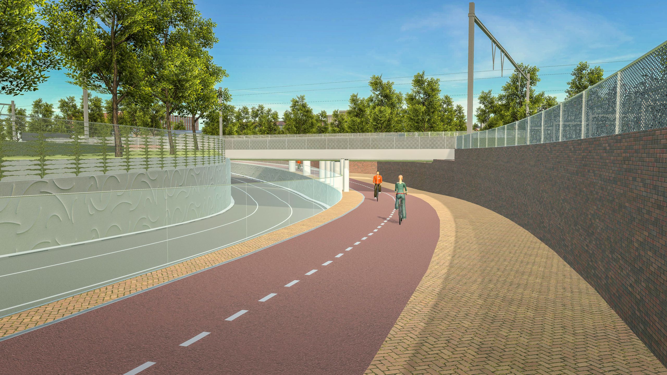 Impressie van de onderdoorgang in Goes