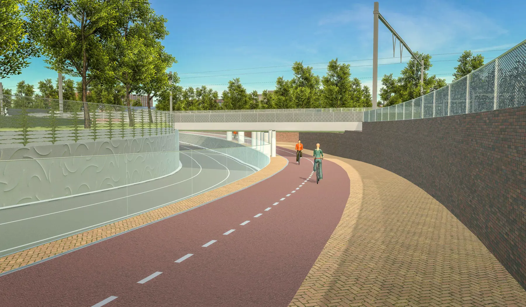 Impressie van de onderdoorgang in Goes