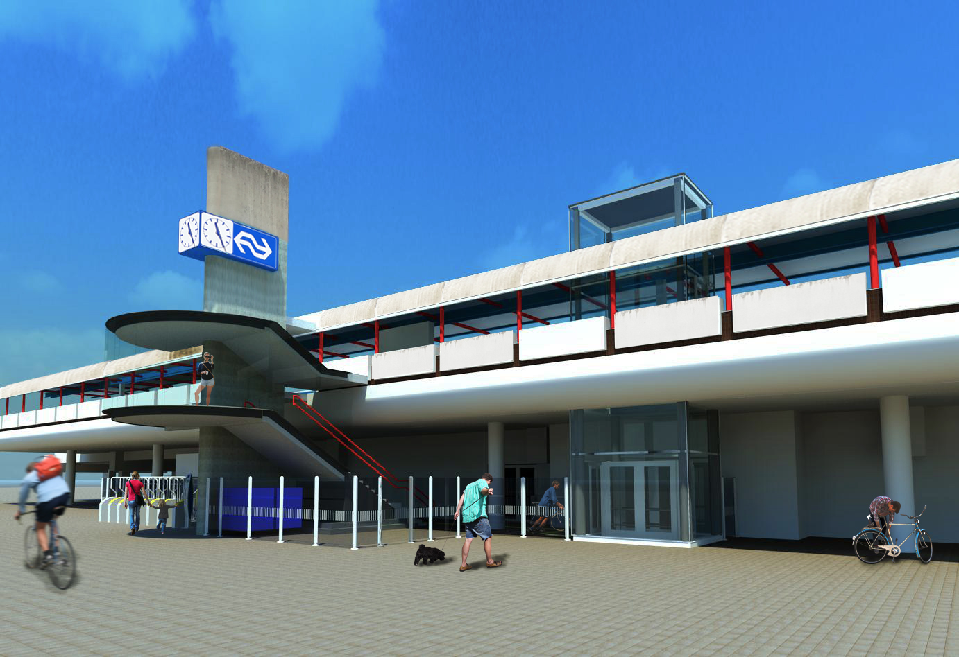 Voorplein station Almere Buiten