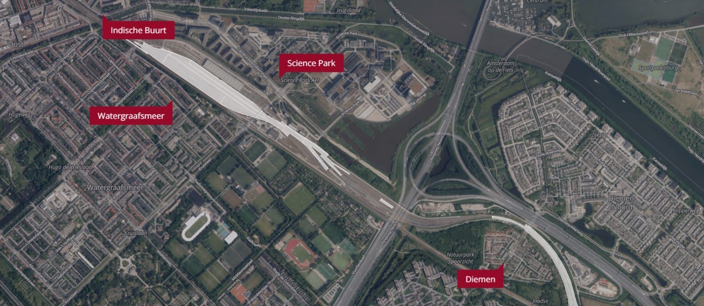 Vernieuwing opstelterrein Watergraafsmeer