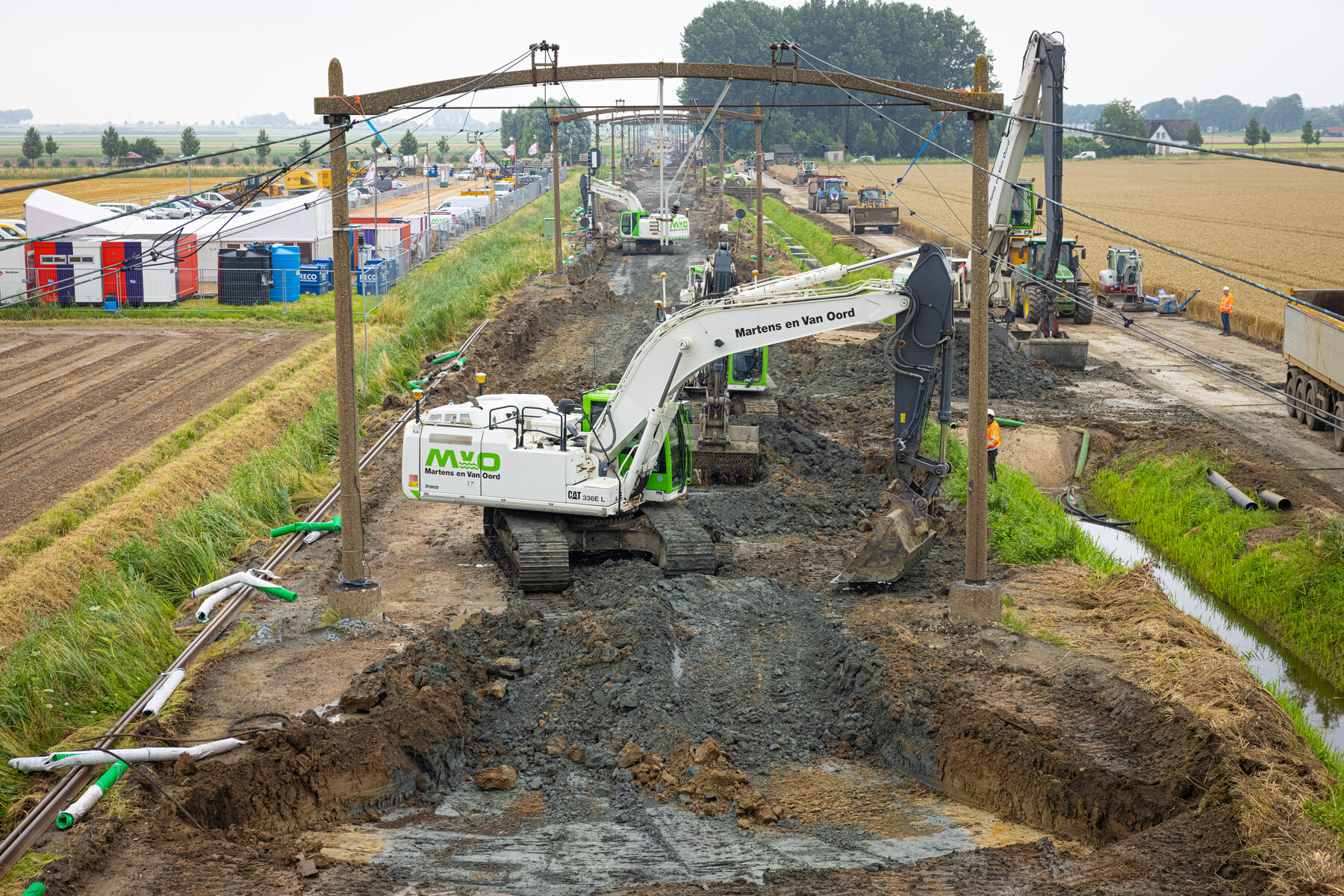 Graafmachines aan het werk
