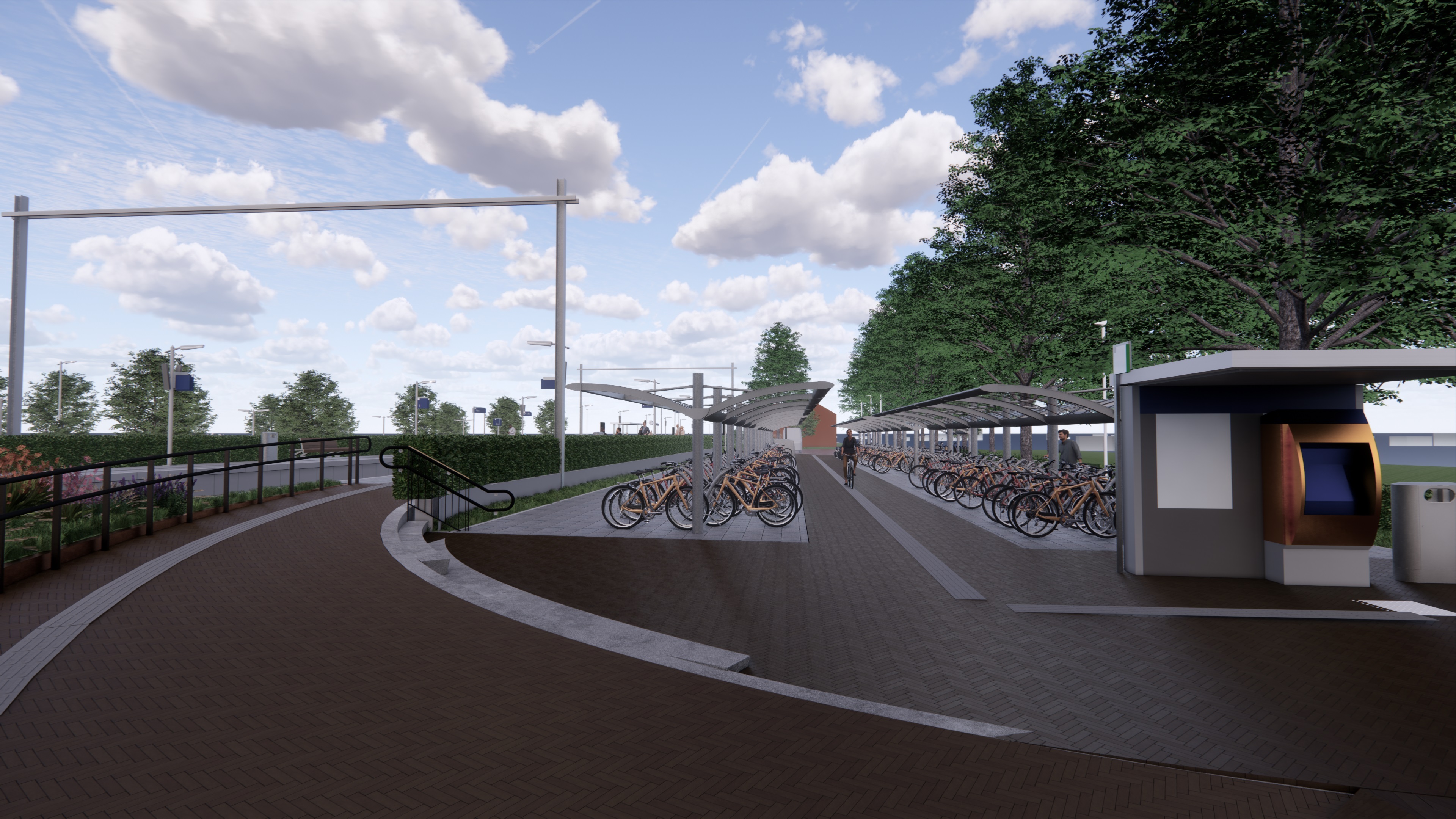 Impressie van de nieuwe perronopgang in Heino (gemaakt door Arcadis)