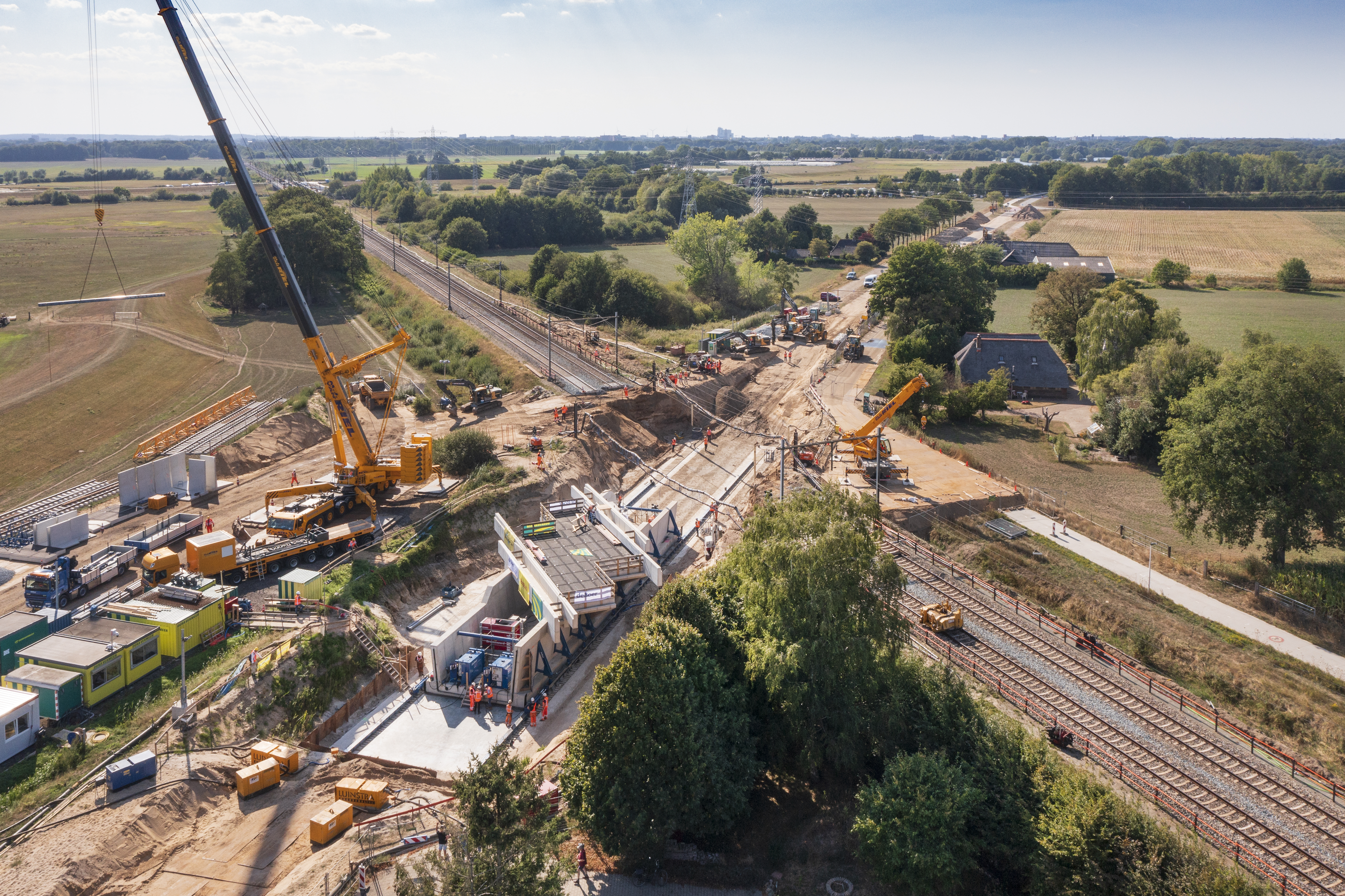 Dronebeelden inschuiven fietstunnel