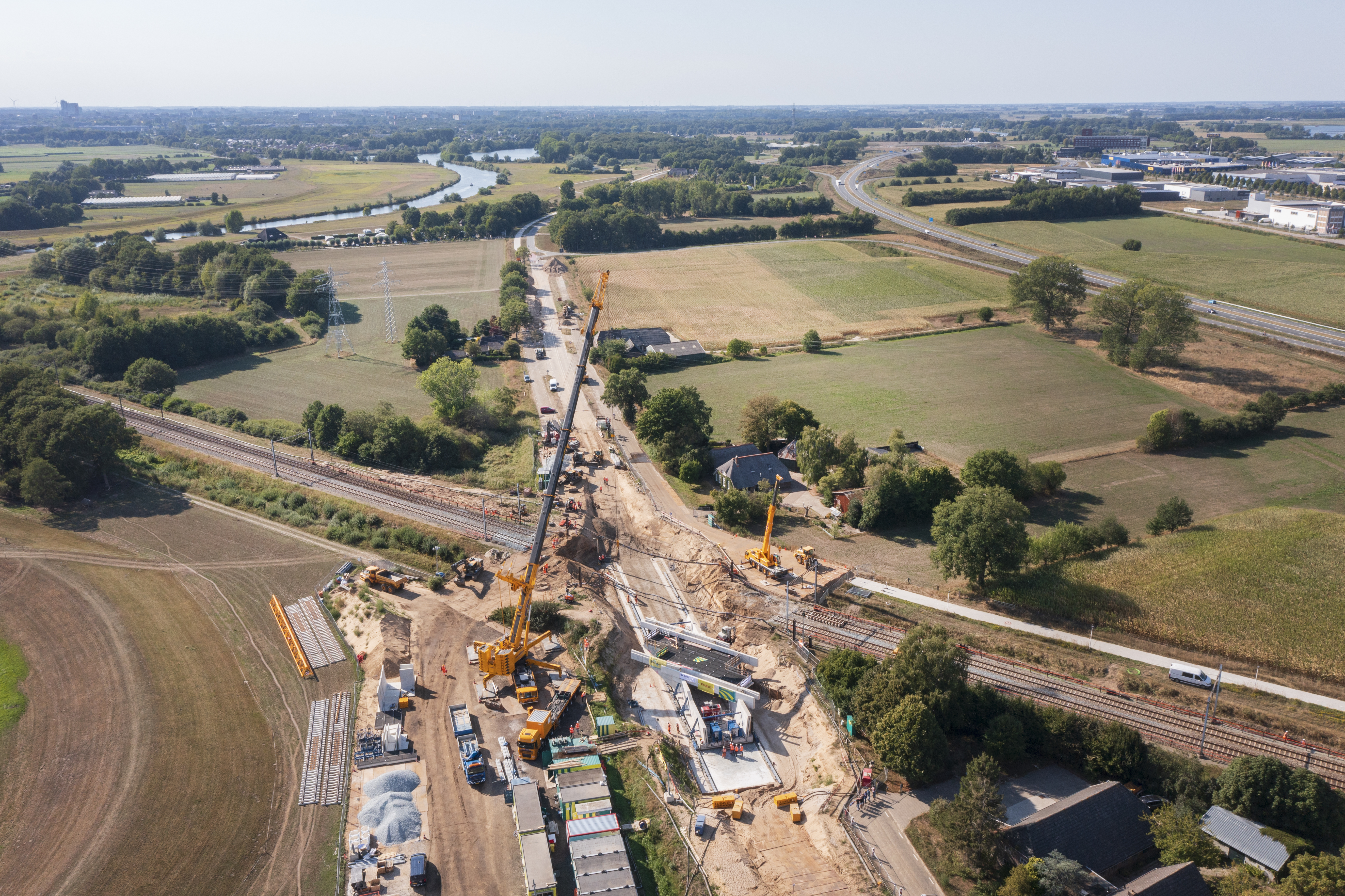 Dronebeelden inschuiven fietstunnel