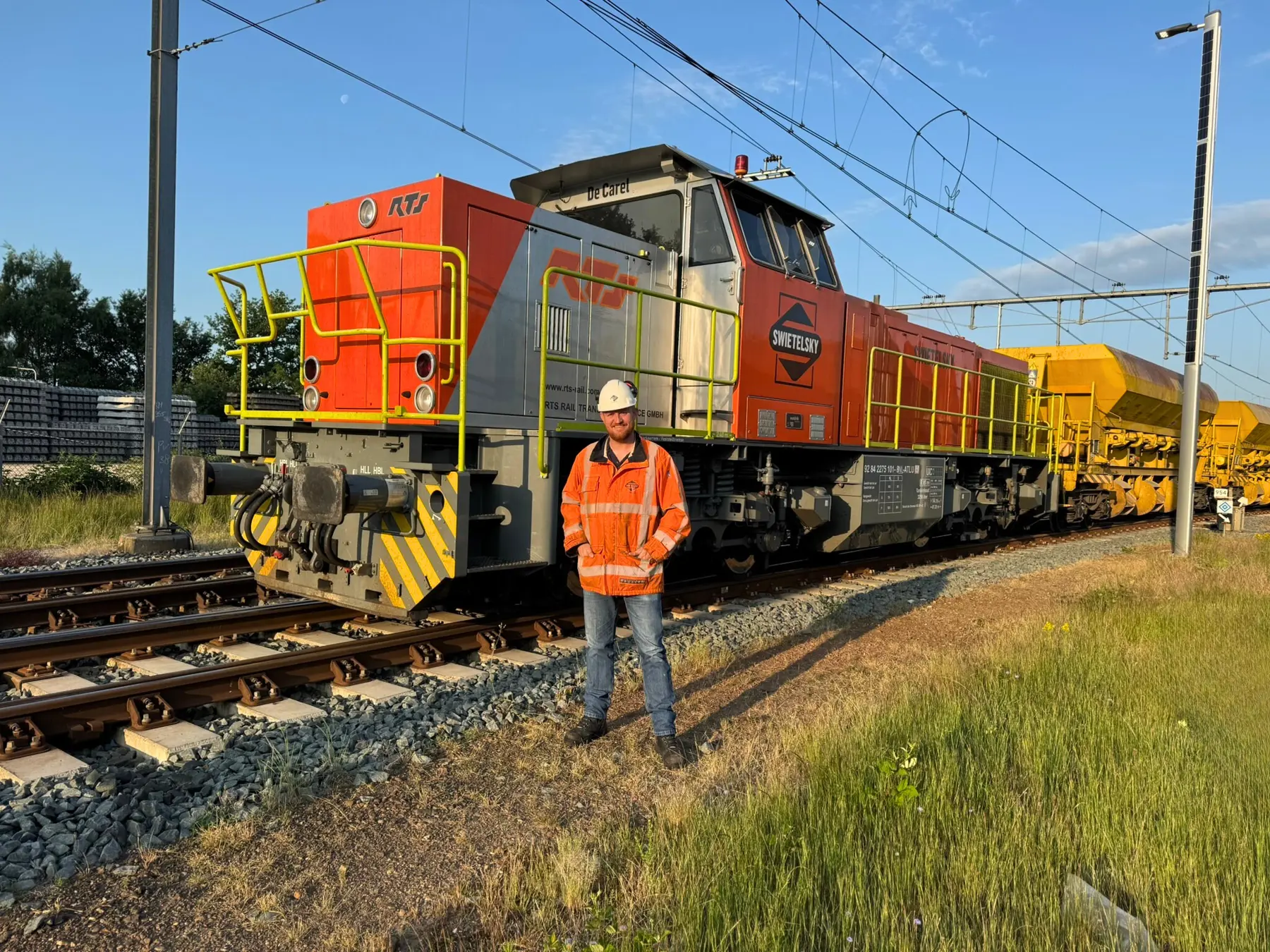 Christian van Kollenburg, inframachinist bij Rail Transport Swietelsky (RTS)