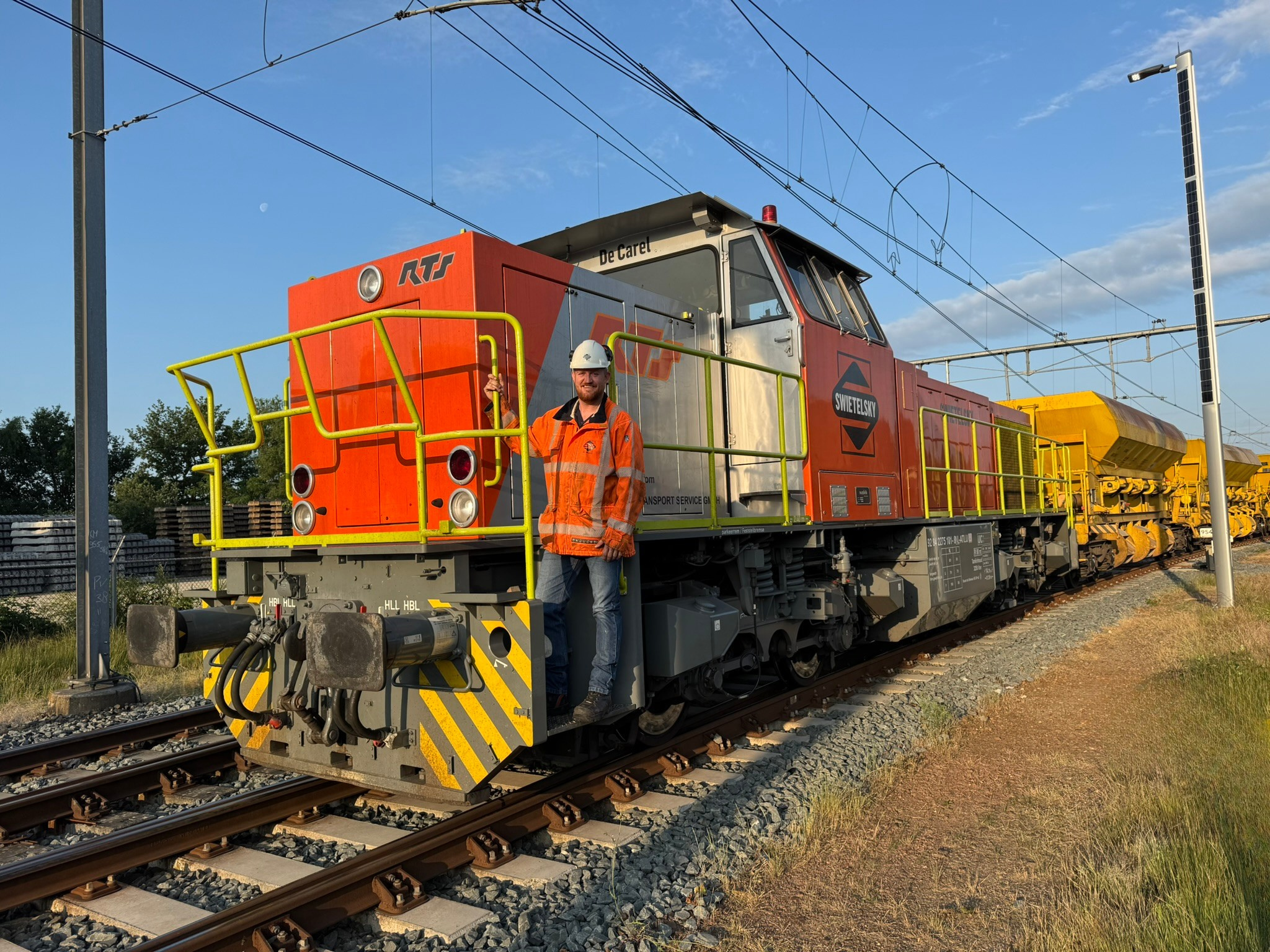 Christian op de trein