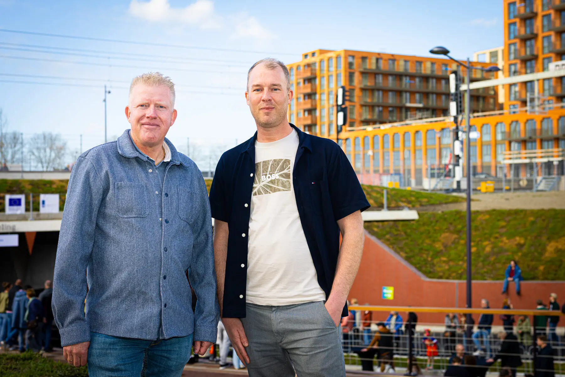 Bouwmanager Marcel Martens en hoofduitvoerder Frank Derlagen