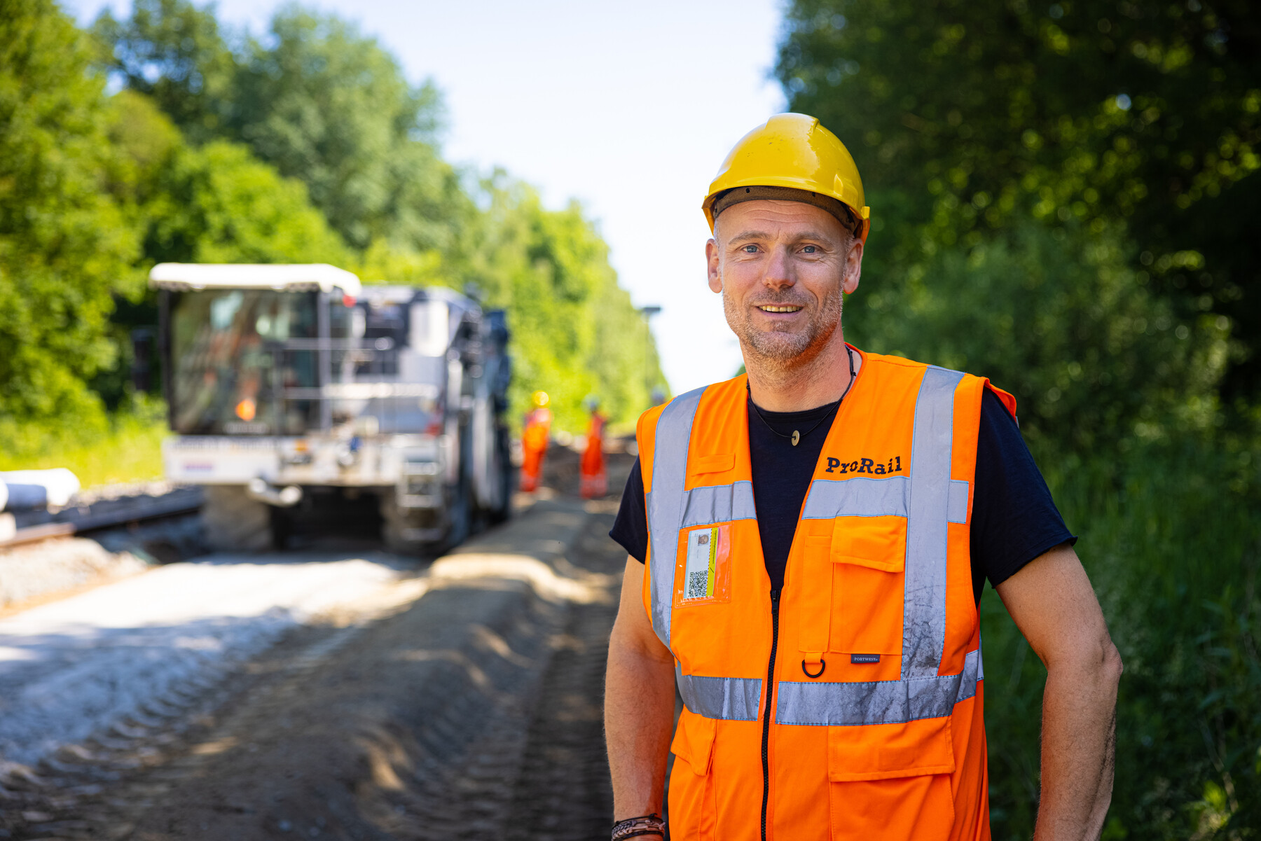 Bouwmanager Jordi Boer op locatie